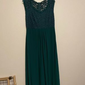 Emerald green formal dress
